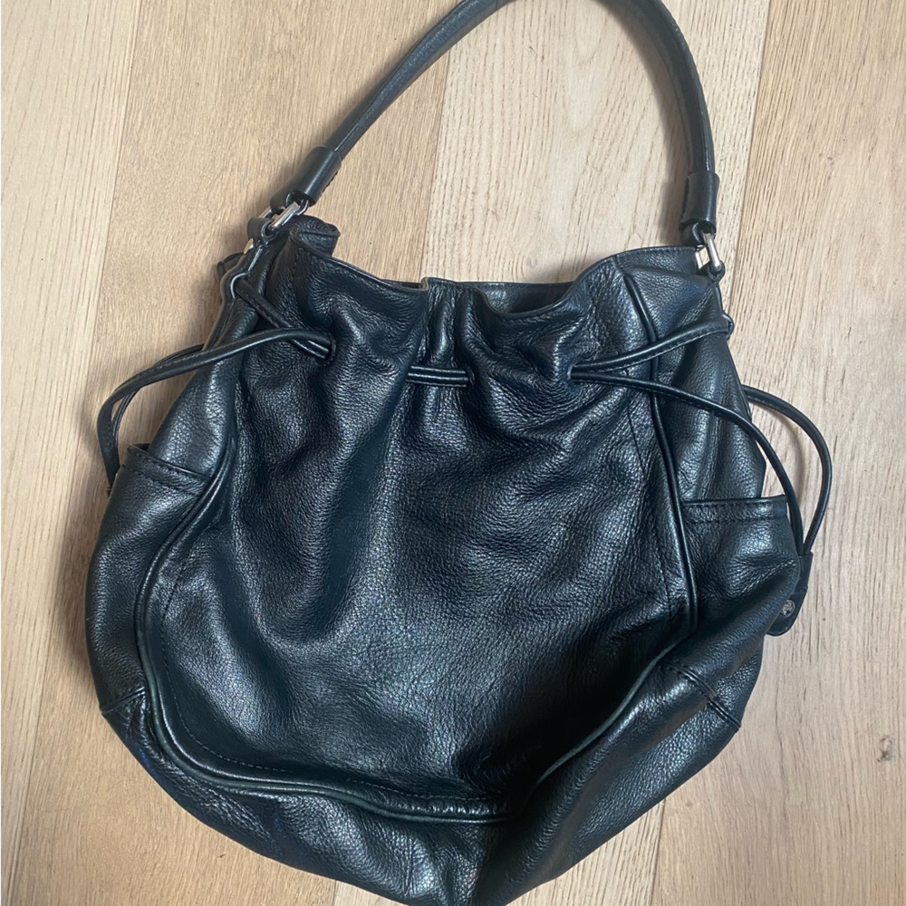 Cole Haan Black Leather Hobo Bag